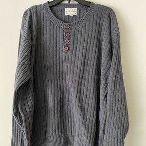 High Sierra 4 Top Button Men’s Sz XL Gray Sweater Pullover